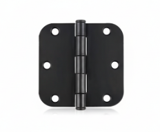 Modern mat zwart kogellagerscharnier van 89 bij 89 millimeter