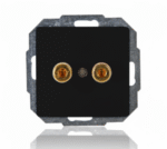 Kopp luidspreker stopxontact zwart