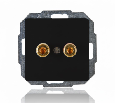 Kopp luidspreker stopxontact zwart