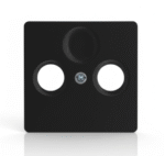 Kopp Paris coax afdekplaat zwart