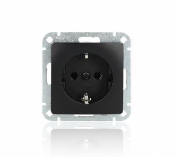 Kopp Paris HK05 zwart stopcontact enkel