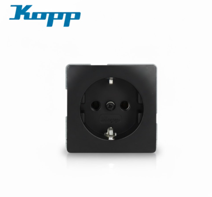 Kopp zwart schakelmateriaal